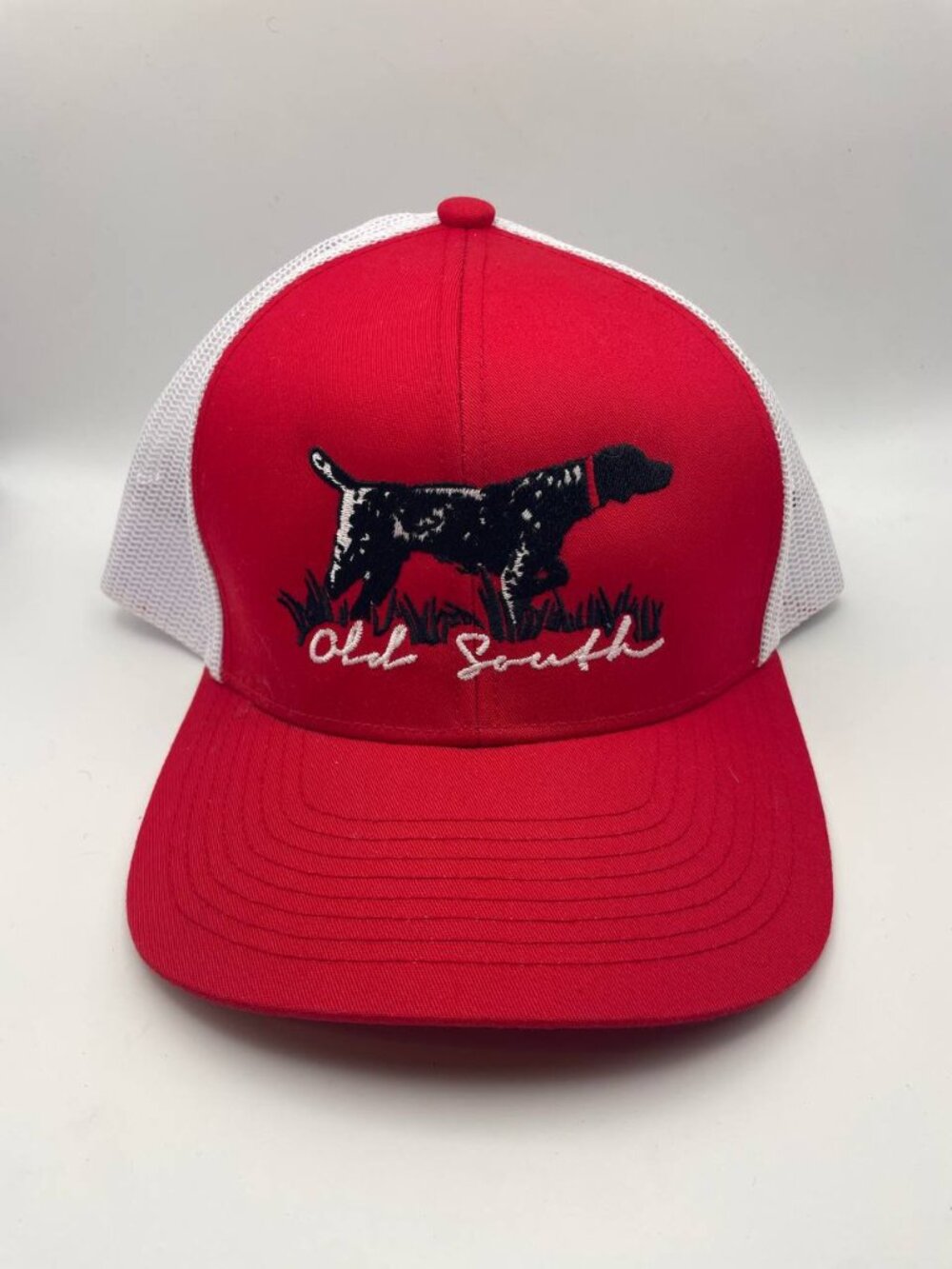 Old South Pacific Headwear Trucker Hat - Pointer Dog - red